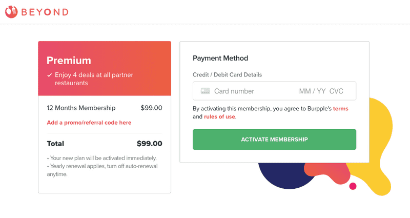 Activation flow to activate membership