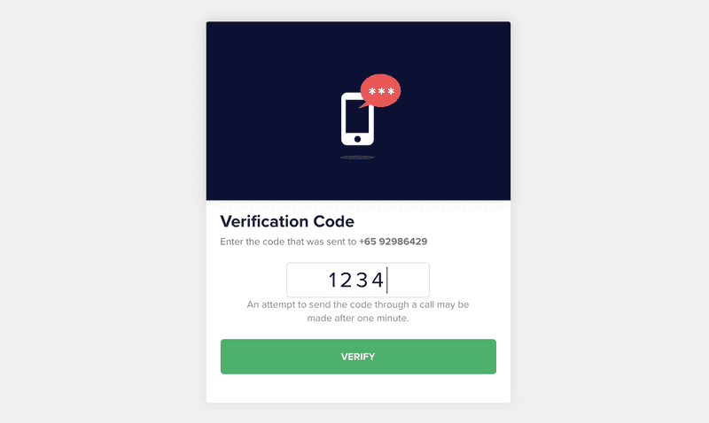 Enter verification code